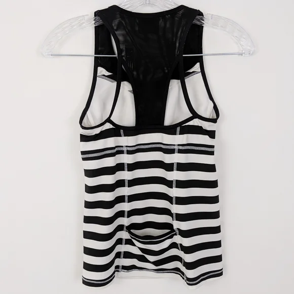 Athleta Stripe Chase Athletic Tank Top Black Womens XS Workout - Picture 3 of 8